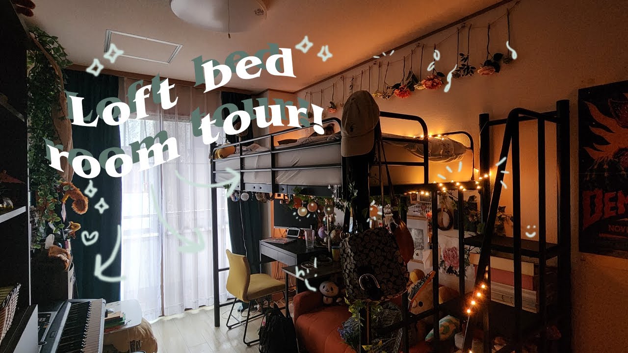 my loft bed room tour! *pinterest inspired*