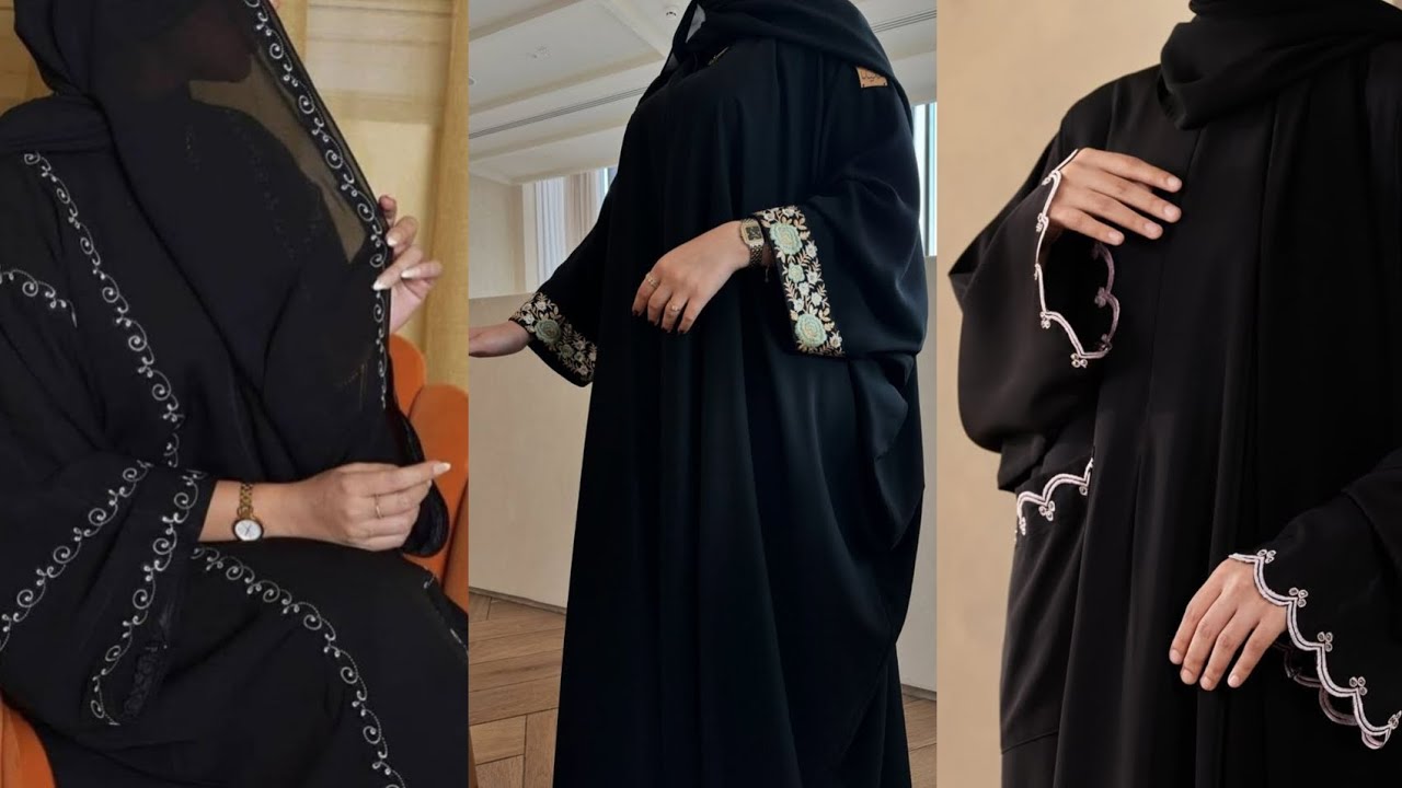 Black Abaya Design #2026 | Saudi Abaya Design ✨