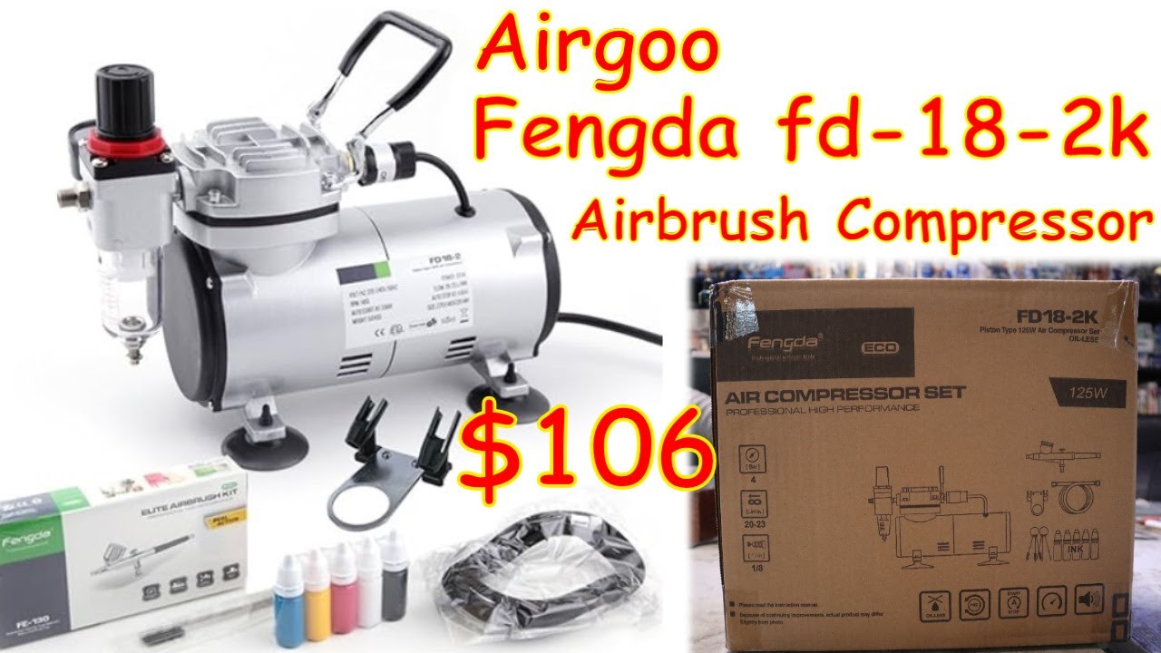 Fengda FD-18-2K Airbrush Compressor Set review