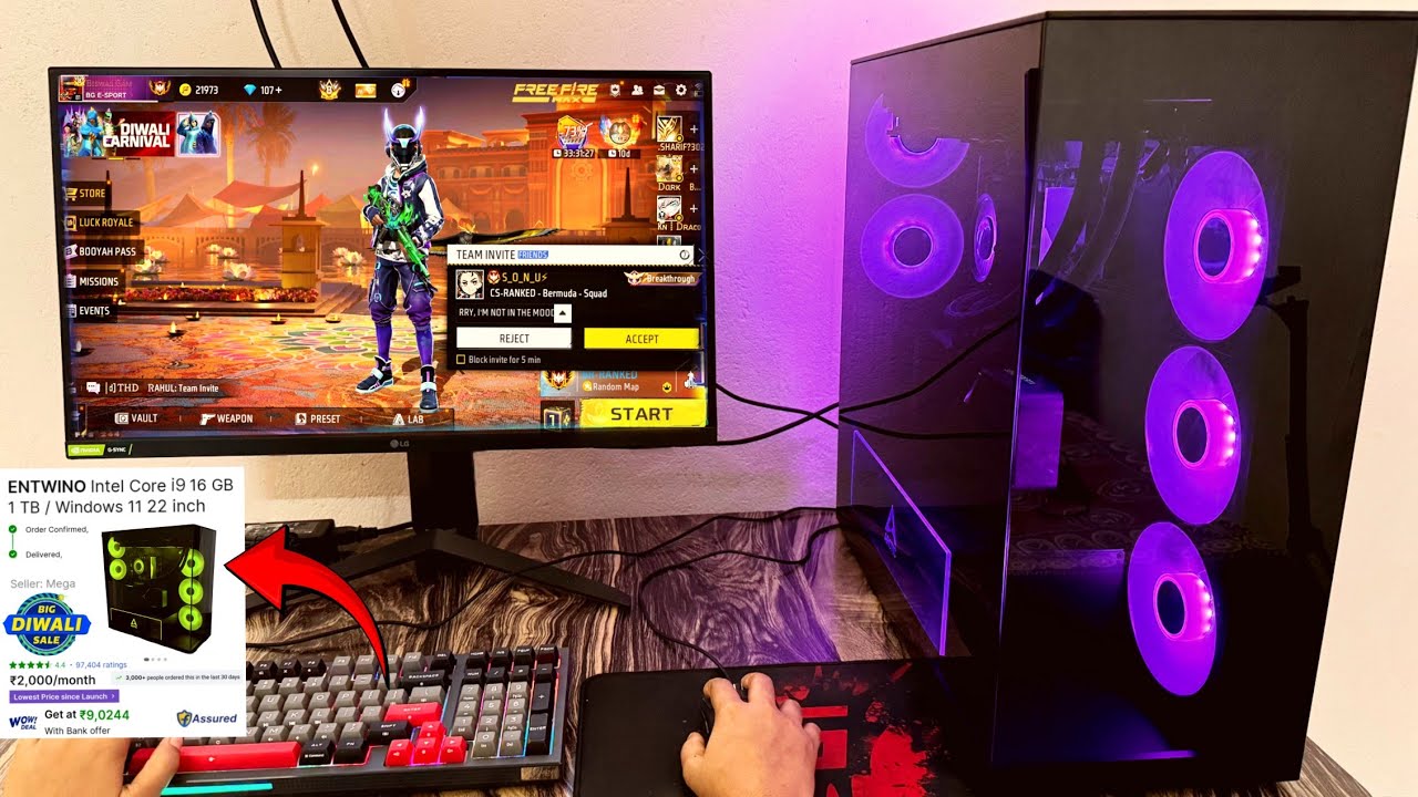 ₹100000 Build ultimate gaming PC ARCTIC Xtender | Best PC for free fire GTA5 gaming editing stream 