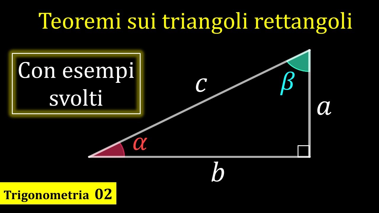 Teoremi sui triangoli rettangoli con esercizi svolti