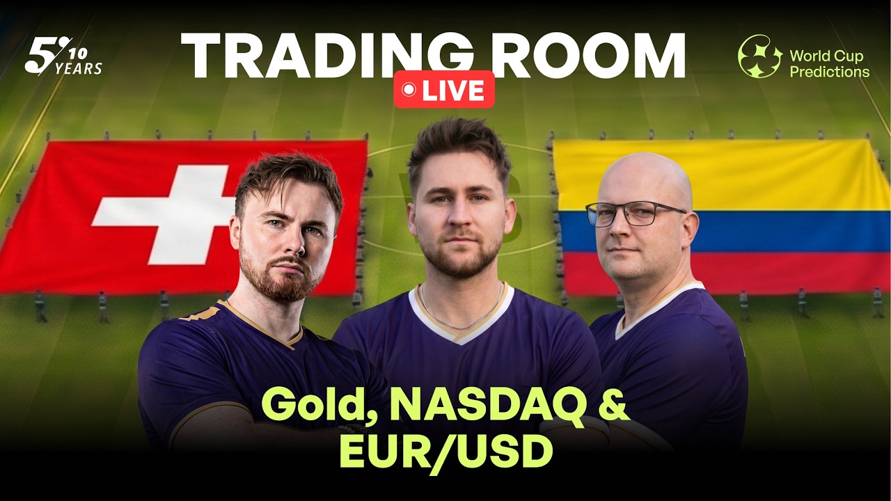 Live Technical Setups | Gold, NASDAQ & EUR/USD | Live Trading with The5ers