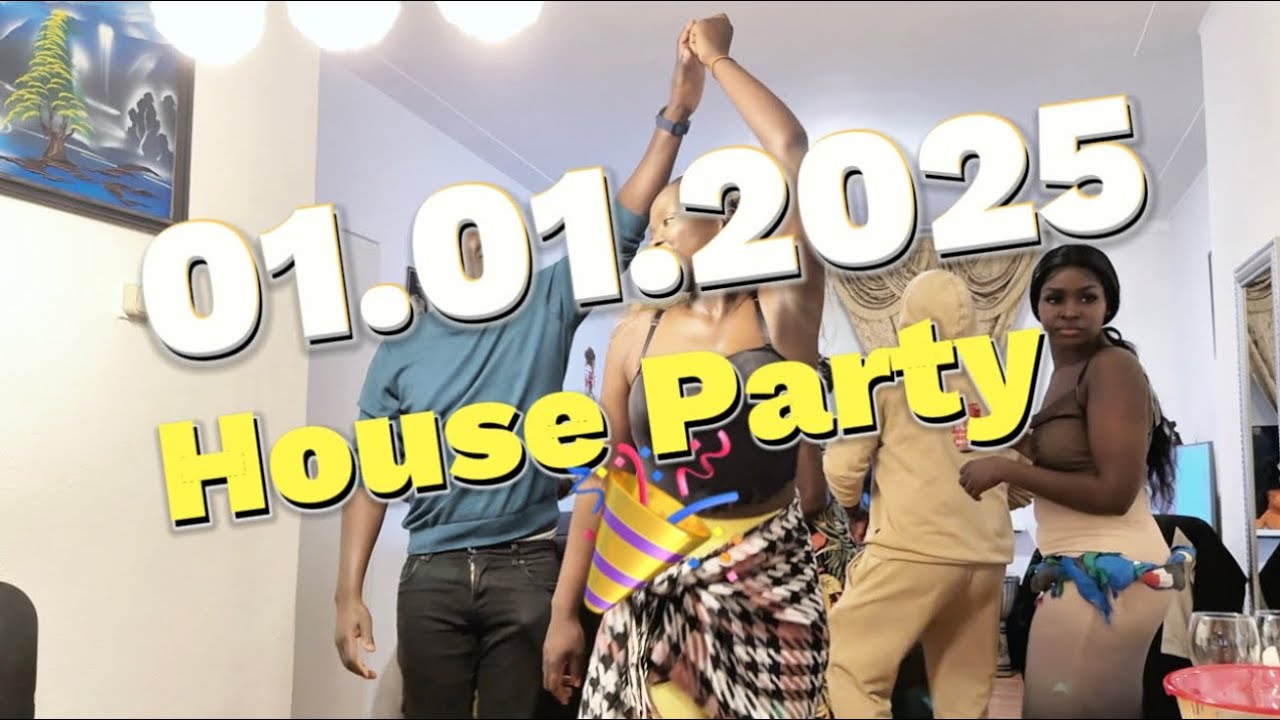 Acholi traditional dance at a House party  with 