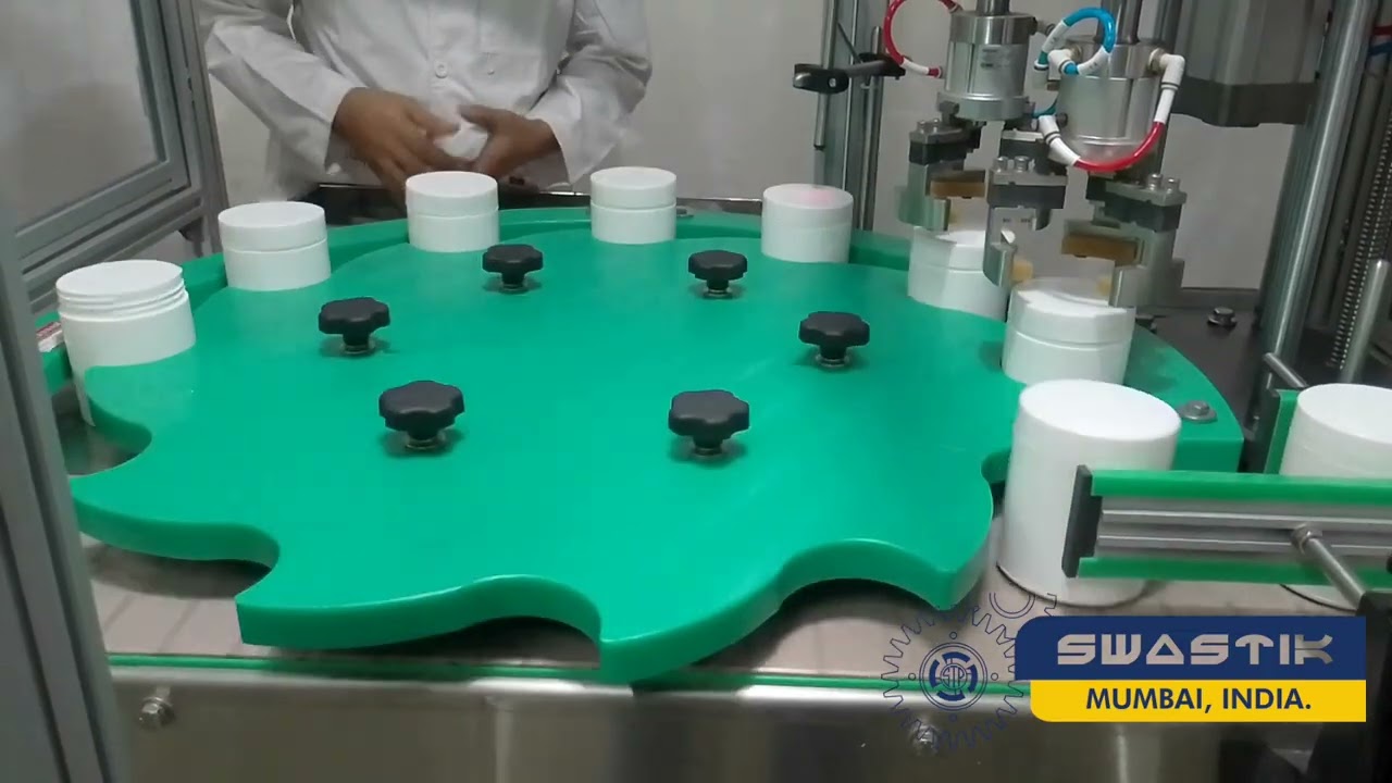Swastik's Auto Cream Filling Foil Sealing & Servo Screw Capping Machine