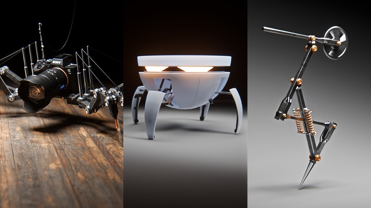 Three robots ideas in Blender! | Breakdown