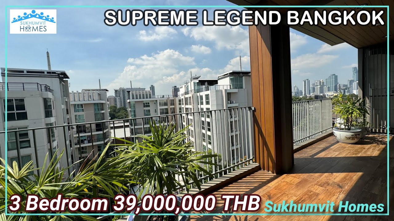 BANGKOK Luxury Apartment For Sale Supreme Legend 3 Bedrooms 39,000,000
