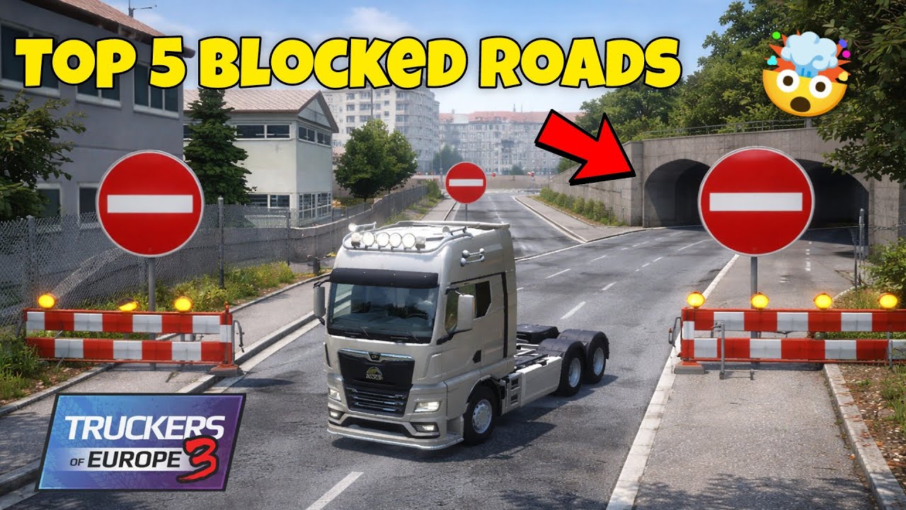 Топ-5 заблокированных дорог 🔥 представлено в третьем выпуске «Дальнобойщиков Европы» (часть 1) 🤯
