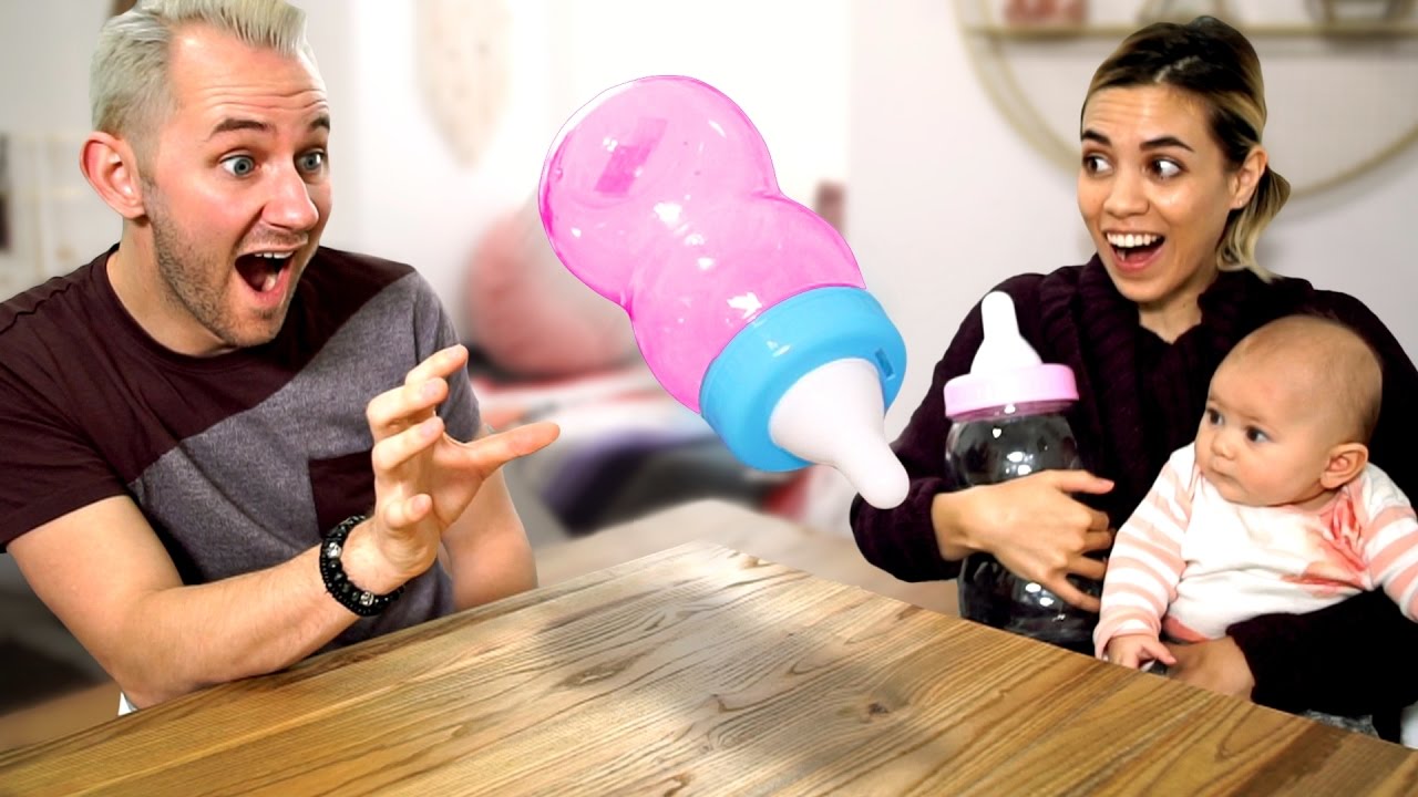 Giant Baby Bottle Flip Challenge!
