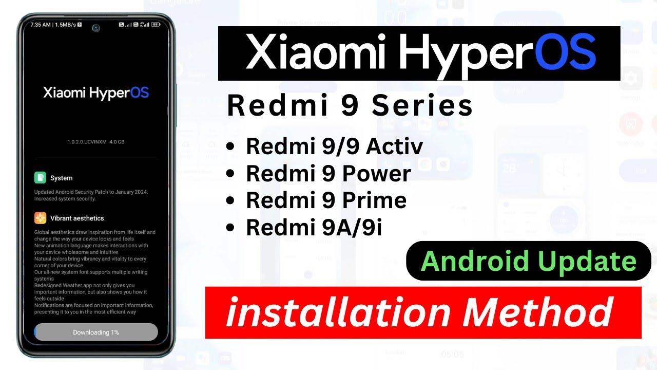 HyperOS & Android 14 For Redmi 9/9 Activ | Redmi 9A/9i/Redmi 9 Power | 9 Prime | Pixel Experience