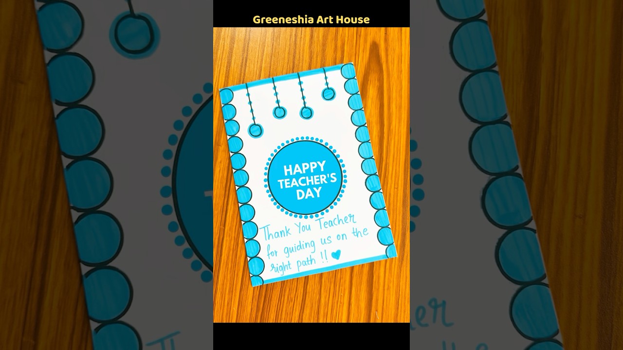 Last Minute🩵Teachers Day🩵 Card #shorts