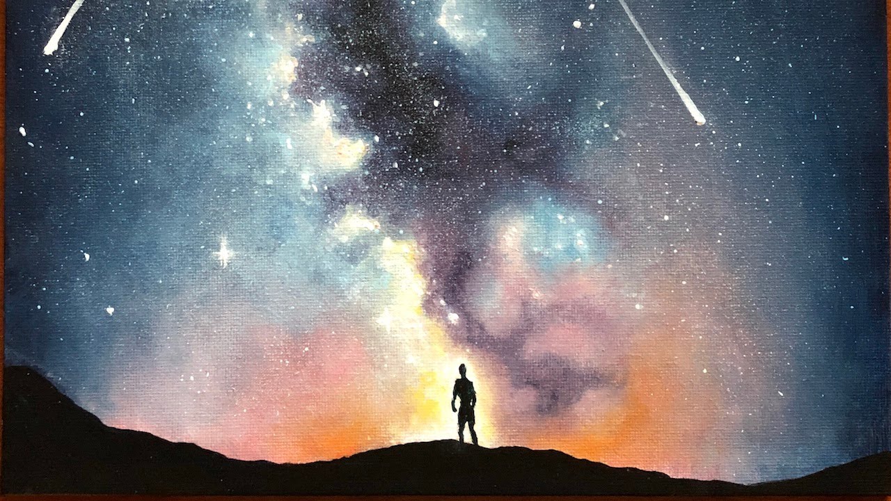 Painting the Night Sky and Milky Way | Acrylic on Panel