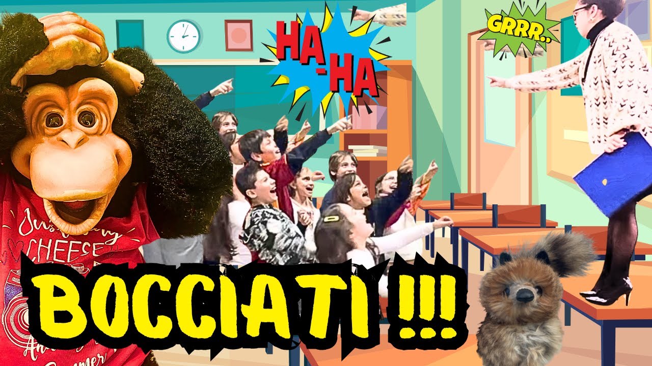 SCIMMIA A SCUOLA, CHE DISASTRO,  LA MAESTRA VUOLE BOCCIARE TUTTI