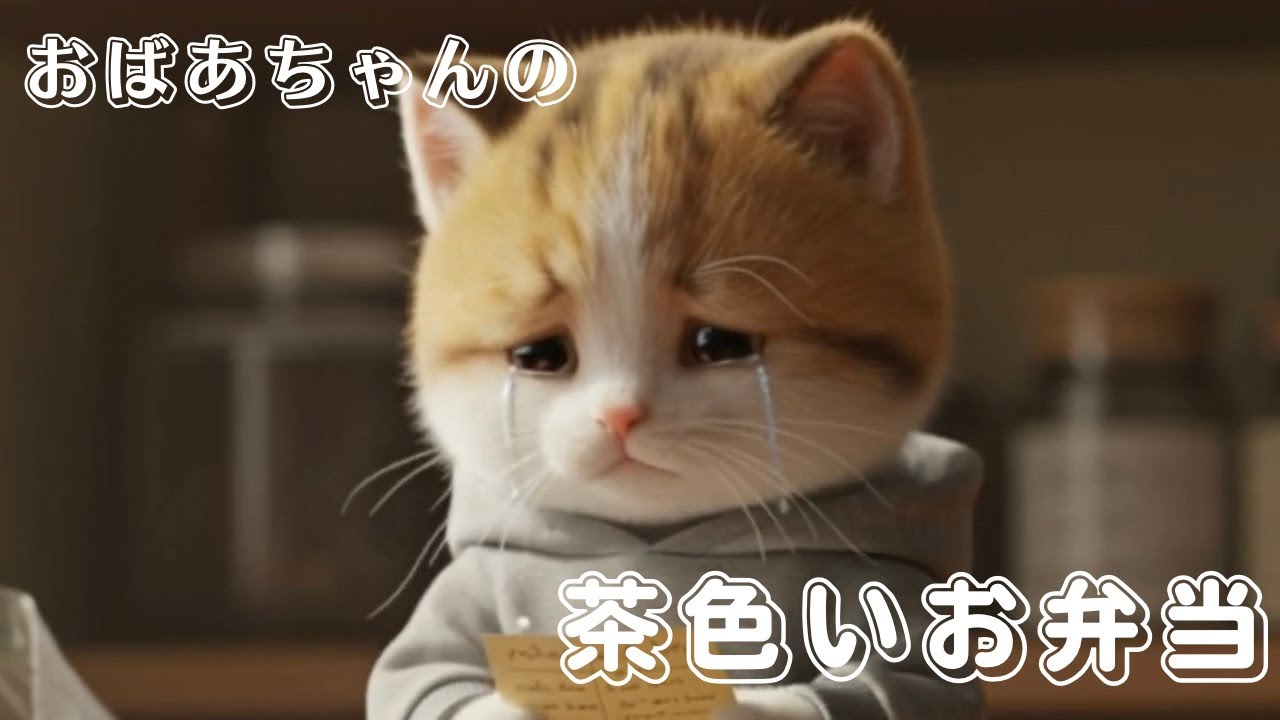 【泣ける猫の物語】おばあちゃんの茶色いお弁当😿🍱🐾