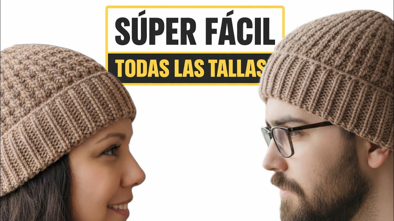 Perfecto 👌 y fácil Gorro a crochet TODAS las TALLAS 😍 para Principiantes