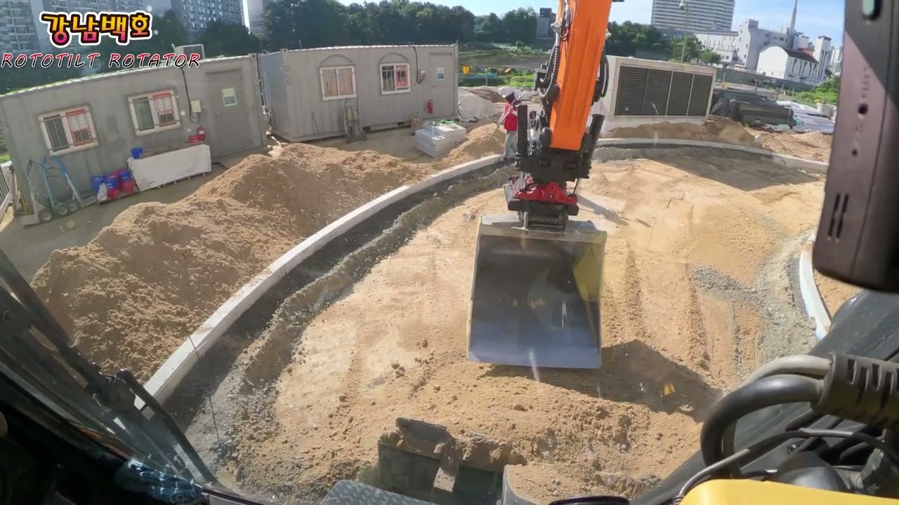 기초토공 및 골재포설#rototilt #로토틸트 #excavator #부대토목