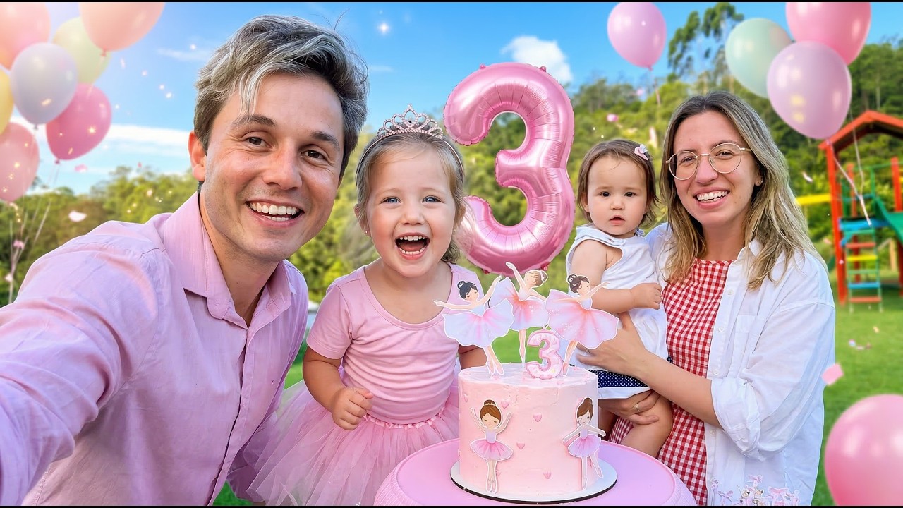 O ANIVERSÁRIO DE 3 ANOS DA SARA FOI MÁGICO 🩰