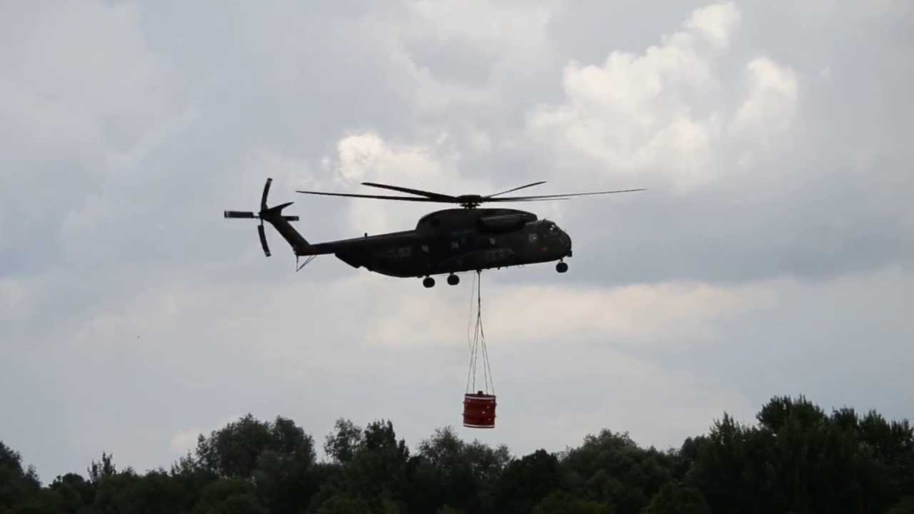 CH-53 Hubschrauber Löscheinsatz Tönsmeier Porta Westfalica - Teil 1
