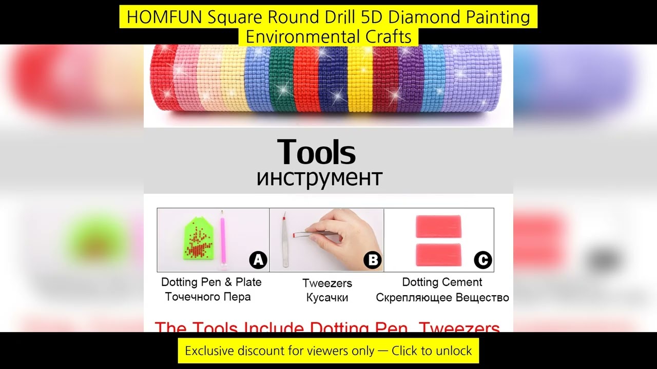 Homfun Square Round Drill 5D Diamond Painting Environmental Crafts Full