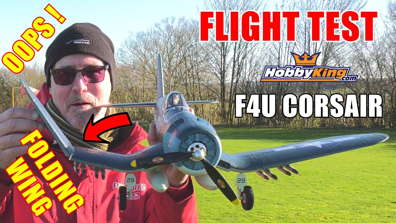 EASY ASSEMBLY, FLY AND FOLDING WING 'MODIFICATION' !!! HOBBYKING F4U CORSAIR | ERC FLIGHT TEST