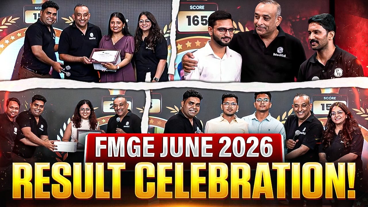 🎉 FMGE JUNE 2026  Result Celebration | PWMedEd | FMGE June 🎉