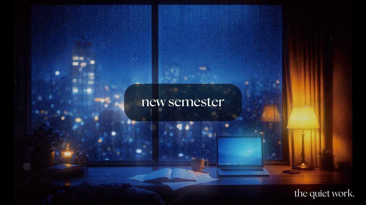 pov: the semester just started | late night quiet apartment study session