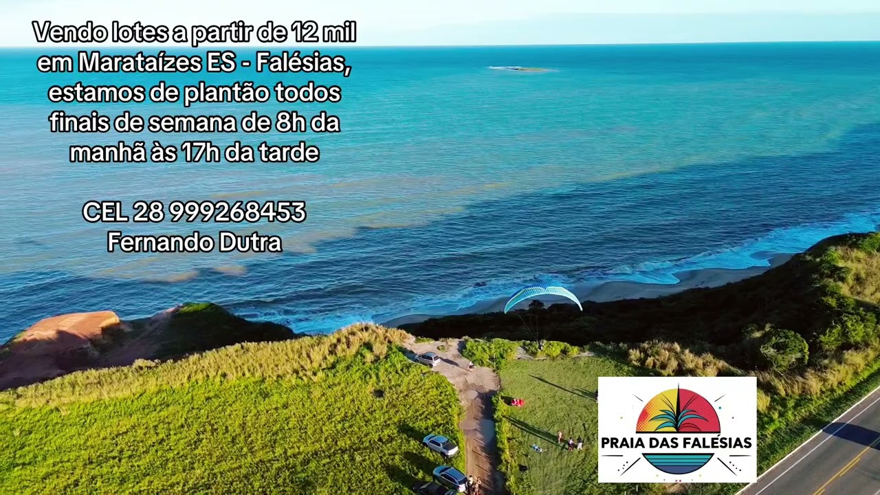Vendo lotes a partir de 12 mil em Marataízes ES - Falésias CEL 28 999268453 Fernando Dutra #lotes 