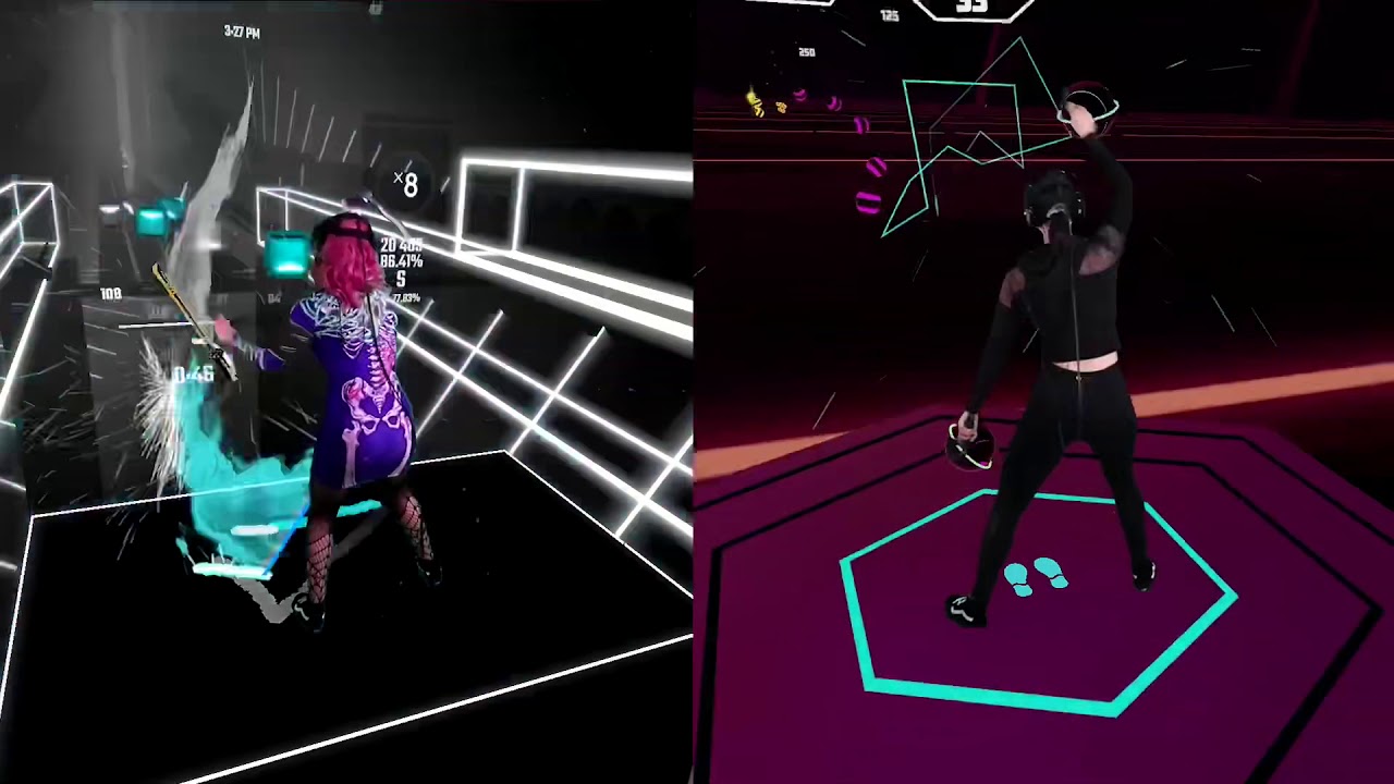 Beat Saber vs. Synth Riders! (Mixed Reality