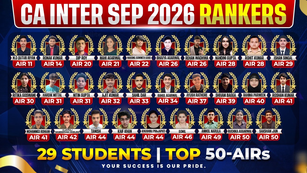 CA Inter Sep 2026 Result | ICAI Result Sep 2026 | Congratulations to All CA Aspirants! ❤️🔥