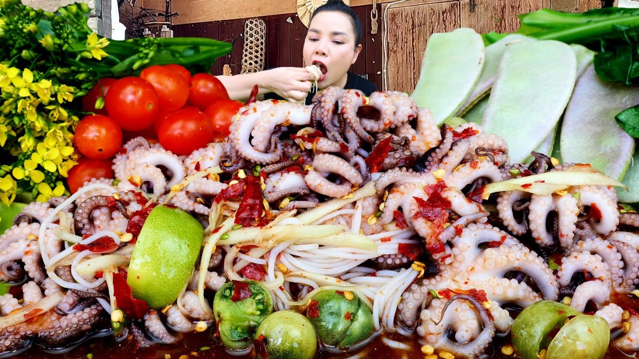 ตำซั่วหมึกสายกรุบๆเผ็ดนัวร์น้ำปลาร้าผักสดเต็มถาดเเซ่บถึงใจ|ส้มซ่าพาเเซ่บ 29 มกราคม ค.ศ. 2026