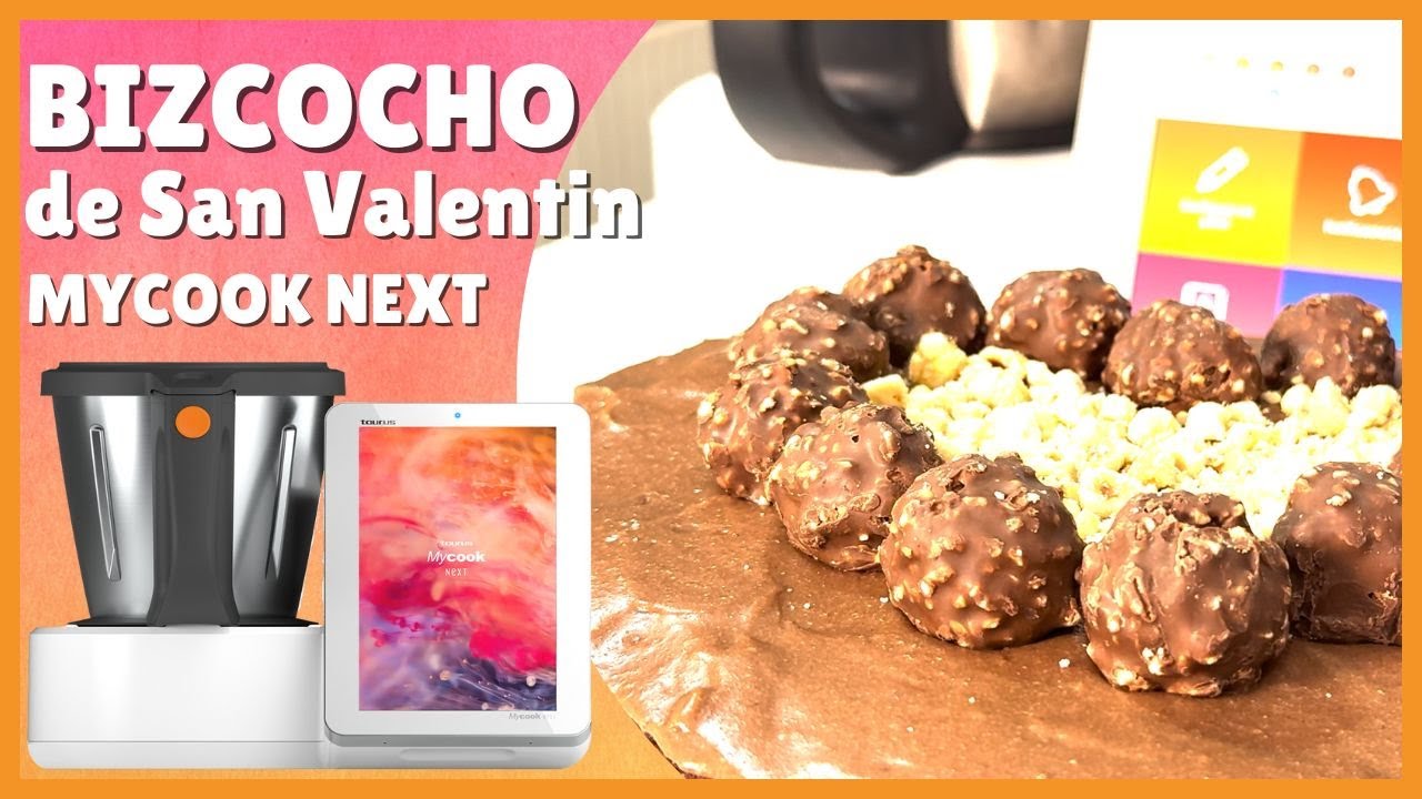 BIZCOCHO de SAN VALENTIN ❤️ con CREMA de AVELLANAS CASERA con Taurus MyCook Next