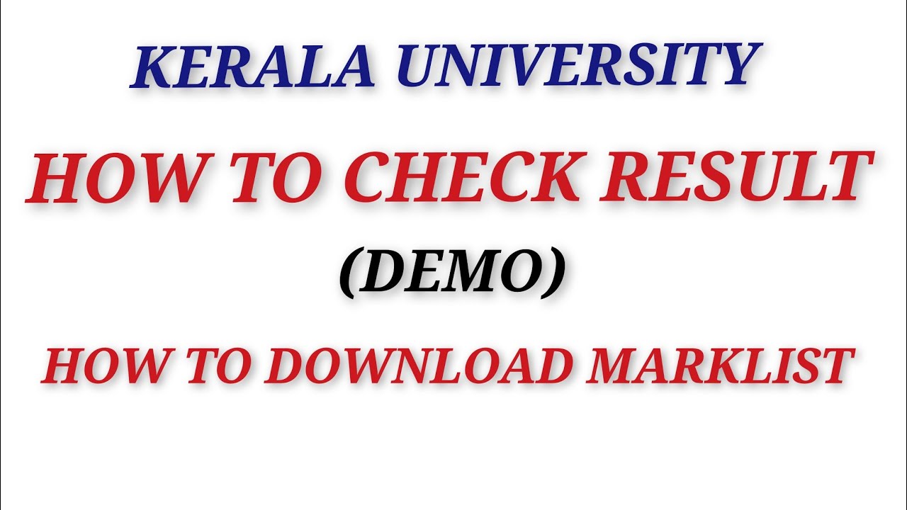 How to check Result | Individual Result |Kerala University |Semester Wise Mark List