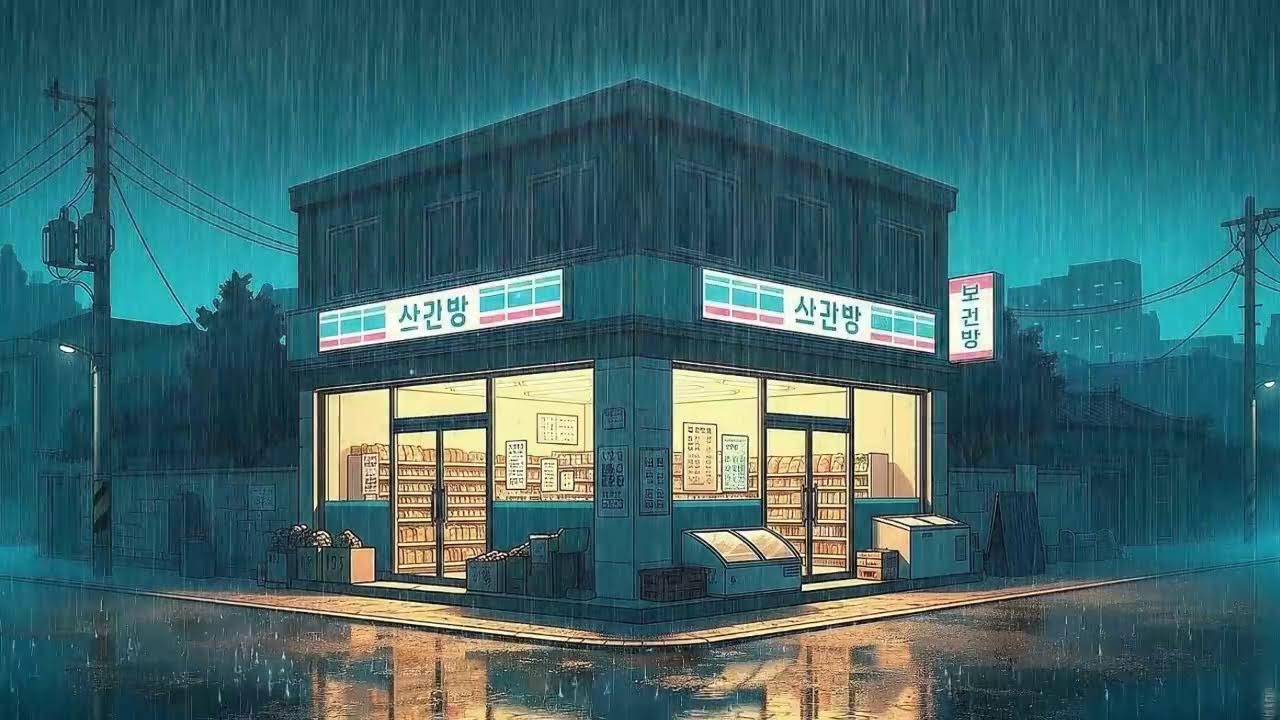 Rain Sounds x Lofi for Study in a Peaceful Korean Night for Clear Thinking 😌