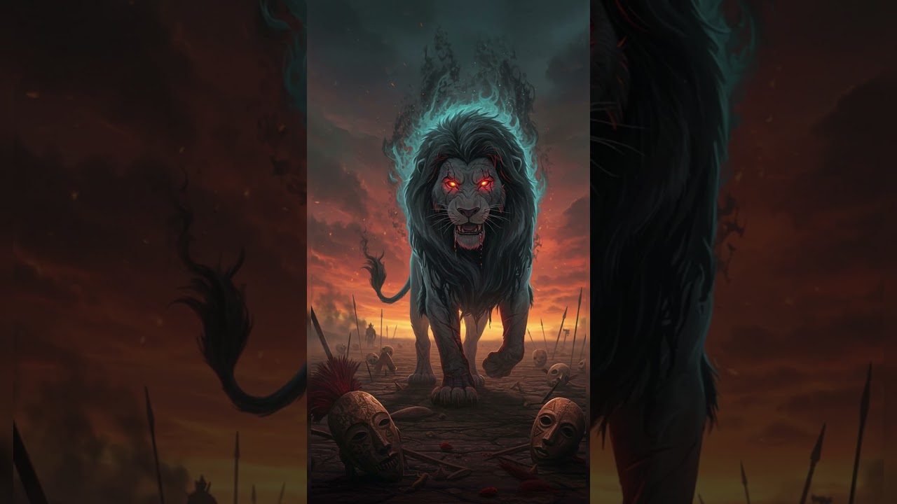 Horror Version of The Lion King! Simba, Mufasa, Nala & Scar as Cursed Beasts! 🦁💀 #shorts #lionking