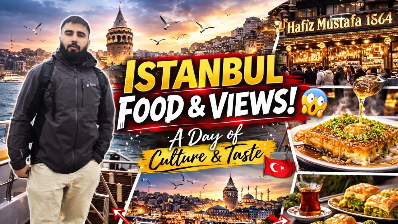 Istanbul Food & Views! 😱 Galata Tower, Taksim Square & INSANE Turkish Desserts