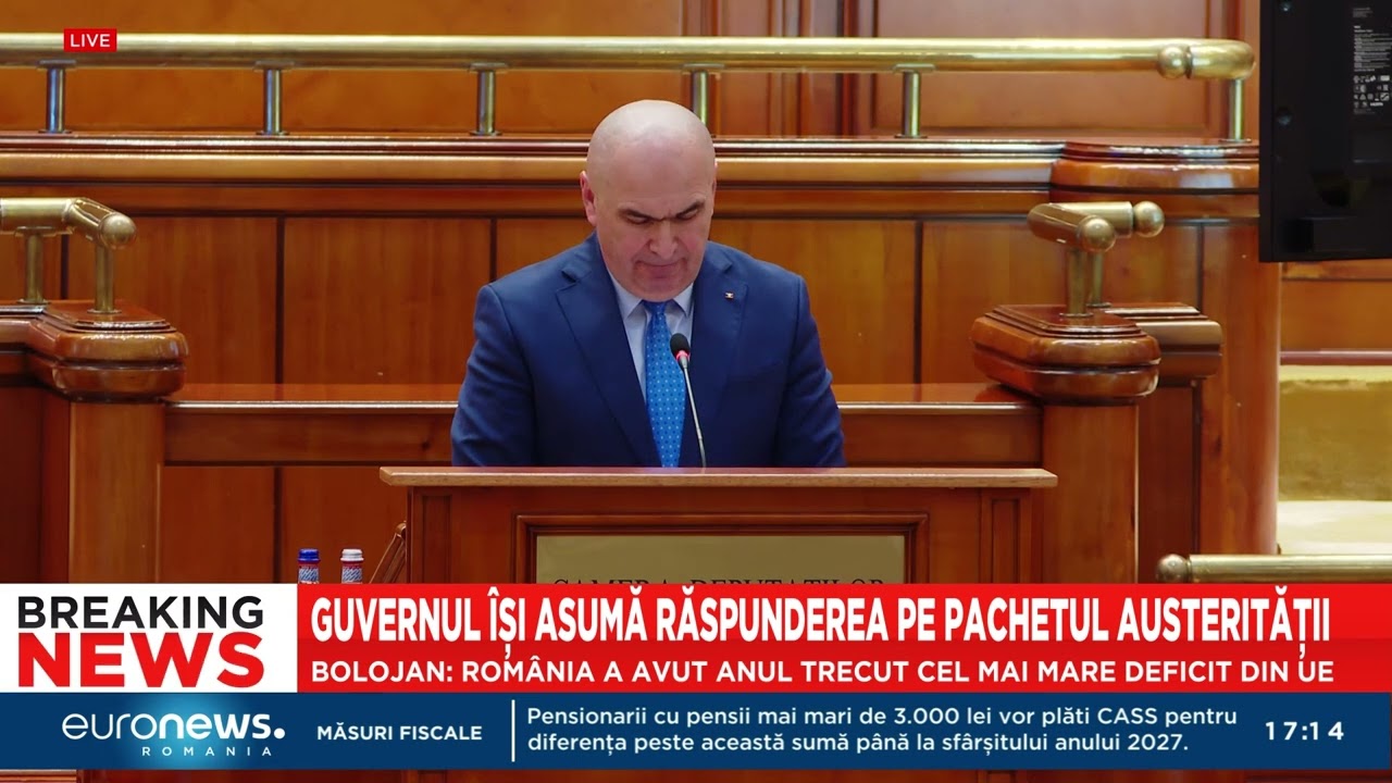 Pachetul austerității, asumat în Parlament. Ilie Bolojan: „Voi face tot ce am promis”