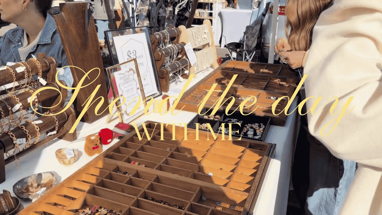 SPEND THE DAY WITH ME | flea market + try-on haul + babysitting + gym