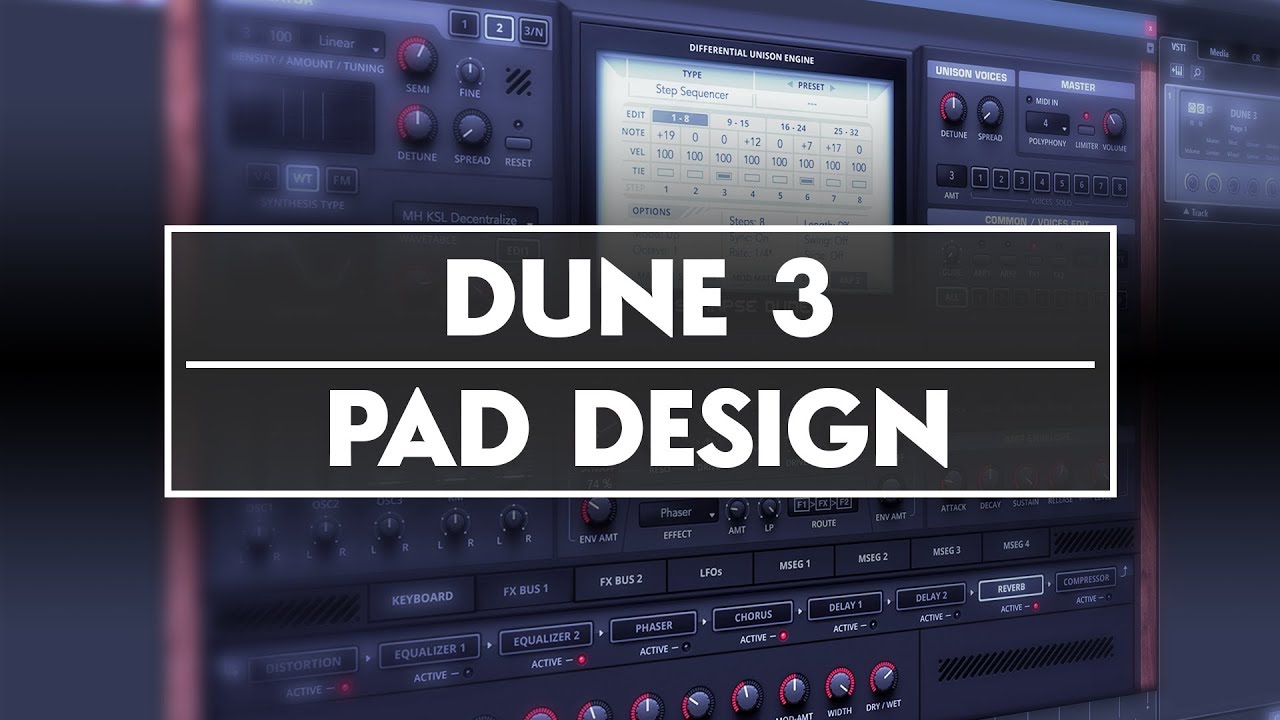 Synapse Audio Dune 3 — Учебное пособие по Pad [Wave // ​​Future Garage // Ambient]