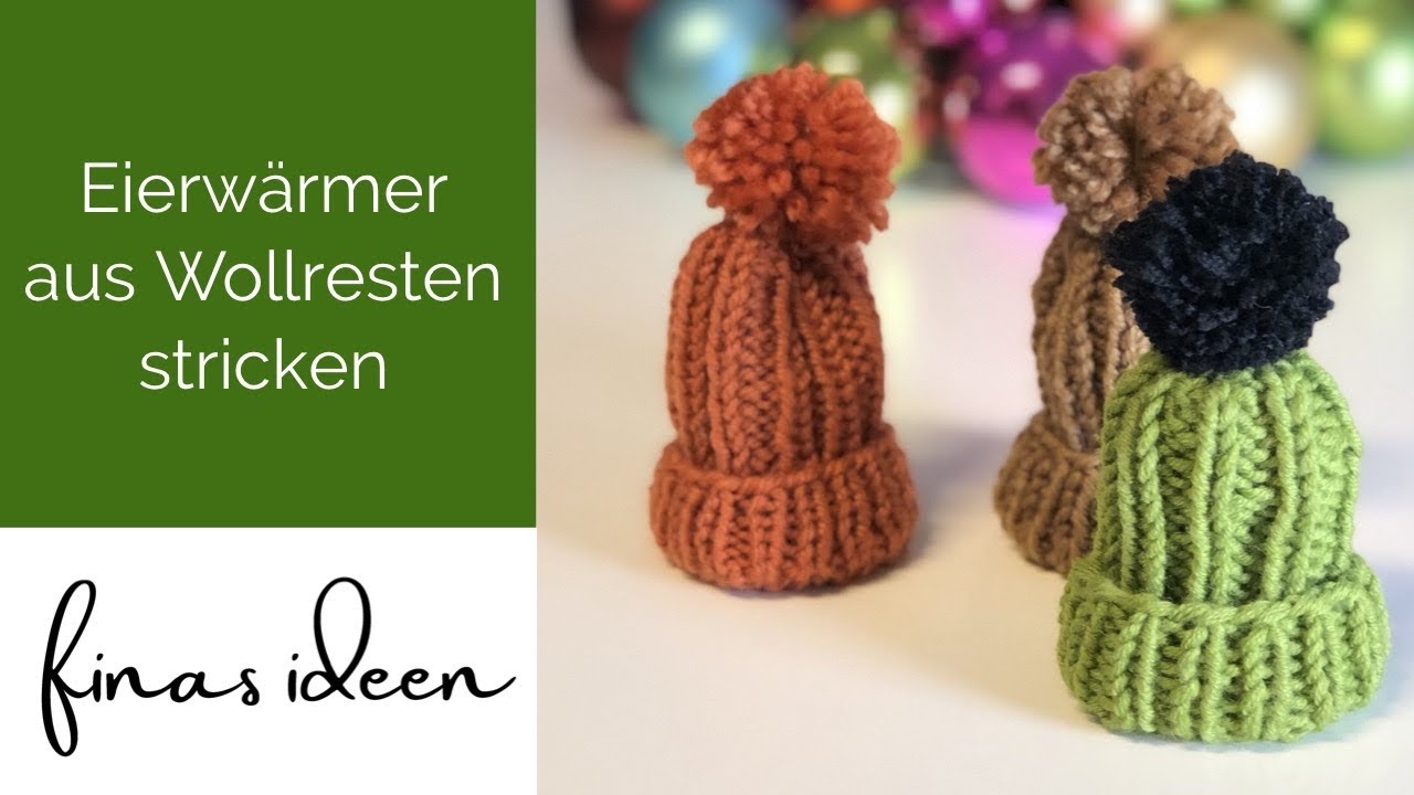 Eierwärmer aus Wollresten stricken