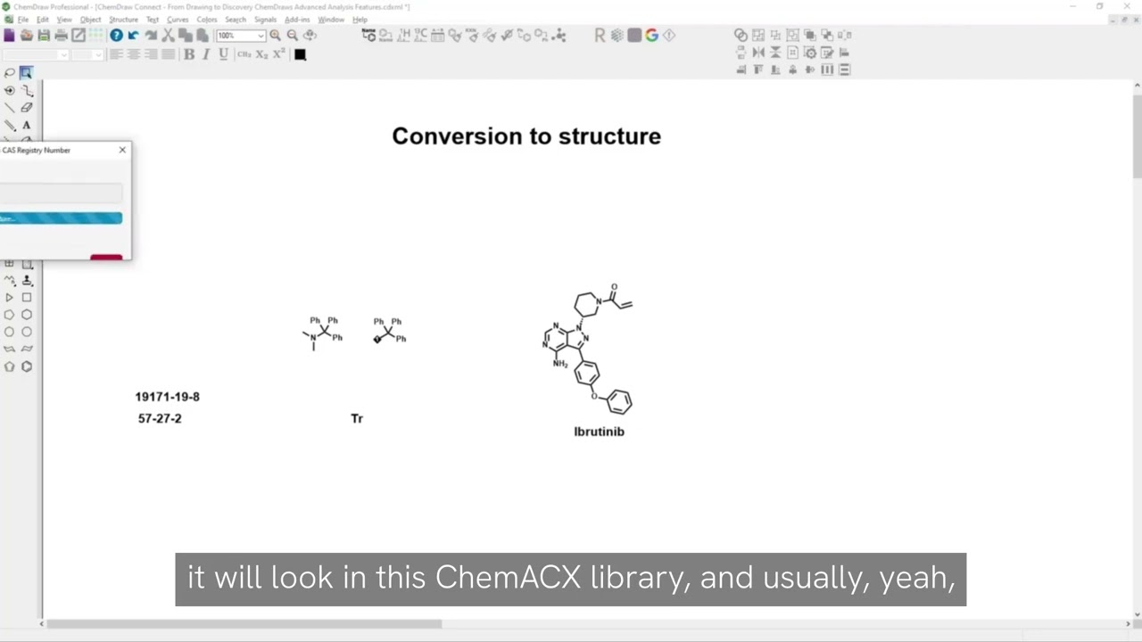 How to Navigate from CAS Number to Structure in ChemDraw
