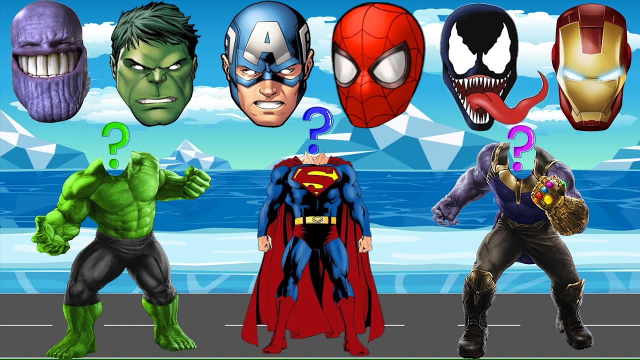 Wrong Superheroes Puzzle Game Dance | Wrong Heads Top Superheroes