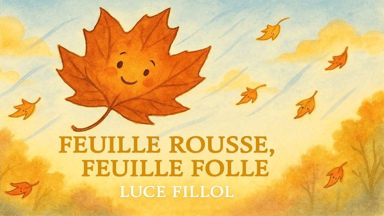 Feuille rousse, feuille folle (Luce Fillol) – Poésie française illustrée | French Poetry