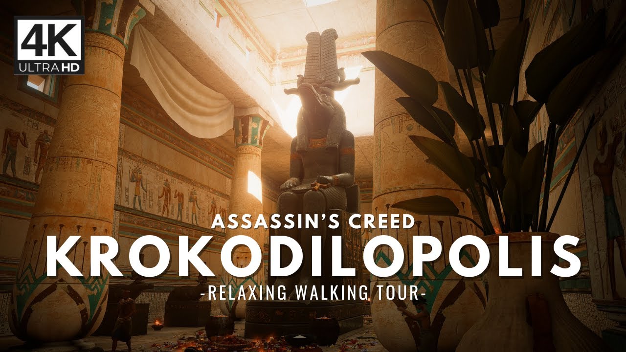 Relaxing Walking Tour - Krokodilopolis - Shedet - Arsino&euml; - Ancient Egypt - Assassin's Creed Origins