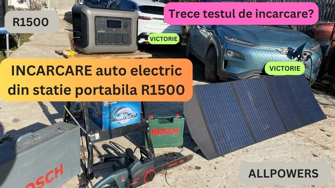 ALLPOWERS R1500 - Incarcare masina electrica din statia portabila - Test numarul 1