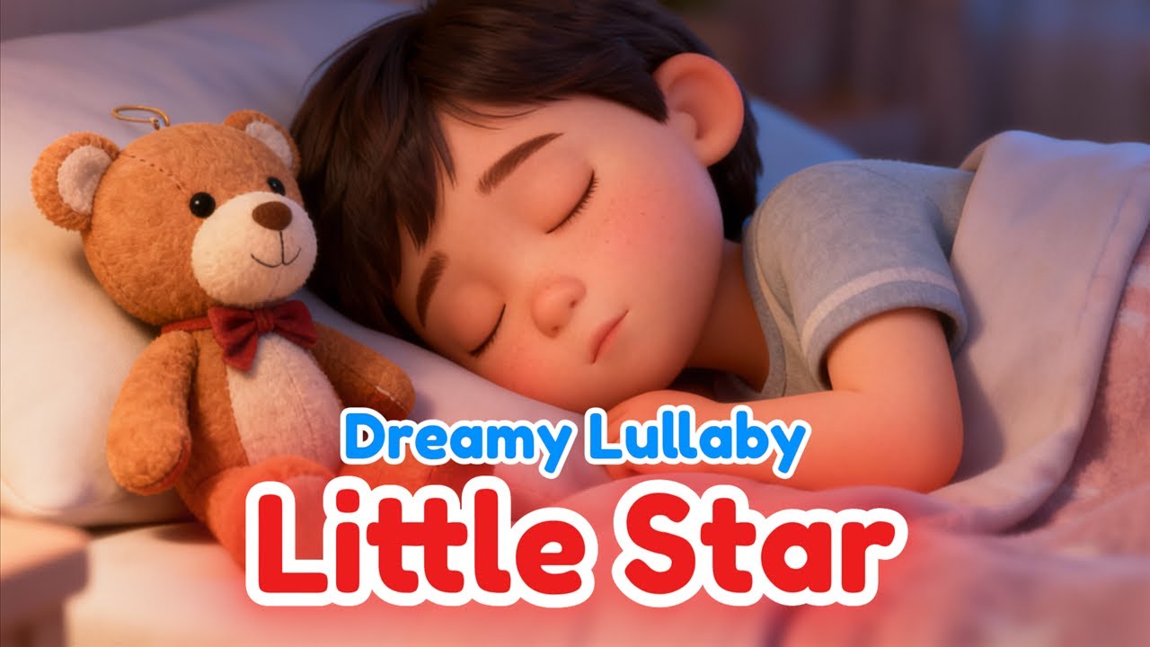 Little Star in Winter Sky ⭐❄️ Soft Lullaby for Kids | Bedtime Sleep Song