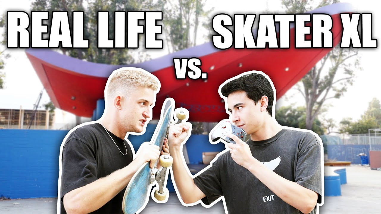 ZexyZek Challenged me to a Game of S.K.A.T.E. IN REAL LIFE! (Skater XL vs Real Life) | Skater XL