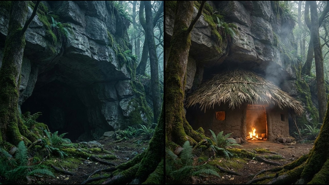 Constructing a Primitive Stone Age Dwelling: From Beginning to End | Ancient Earth Documentary