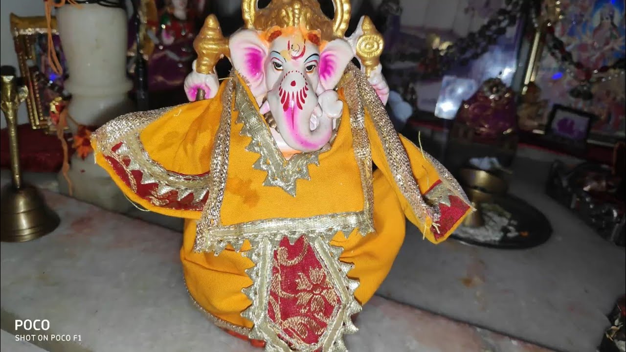 गणेश चतुर्थी पर.बप्पा की तीन पीस की पोशाक आप के अनुरोध पर राधे राधे ।