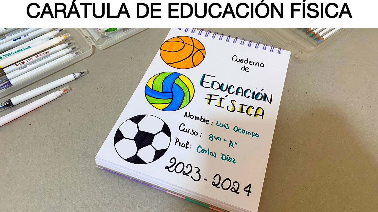 Dibujando una CARÁTULA para EDUCACIÓN FÍSICA