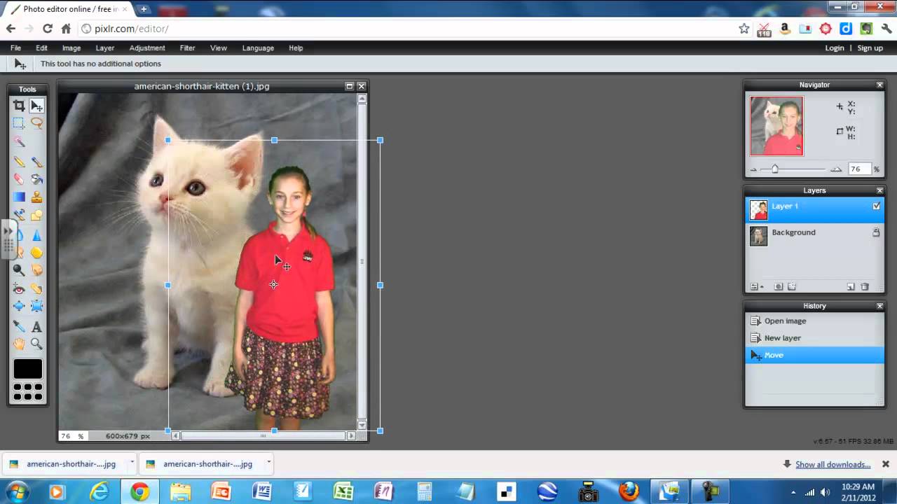 Superimpose a Photo Using PIXLR
