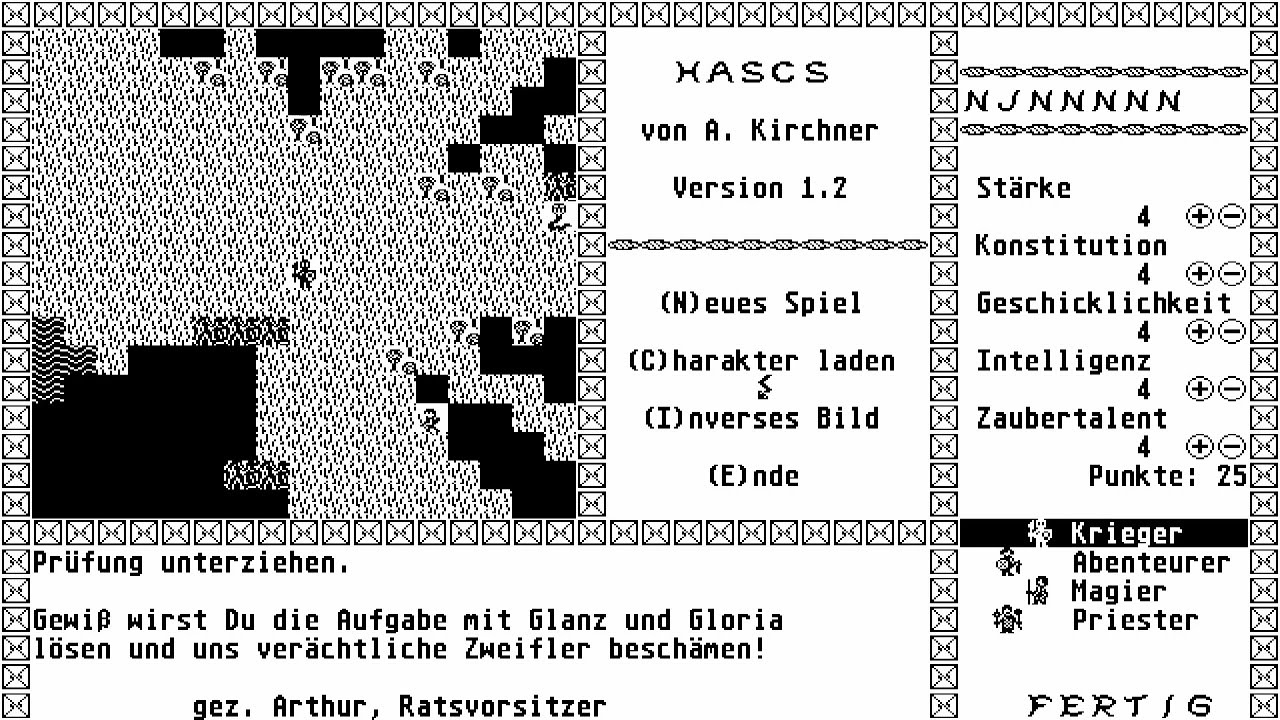 ATARI ST Rat der Weisen In19xxWith Hascs By Holgerde Scholz PD HIGH RESOLUTION Mono Chrome BW640x400